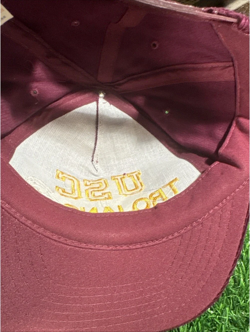 VTG 80’s USC Trojans Corduroy SnapBack By Yupoong Rare DS NWOT